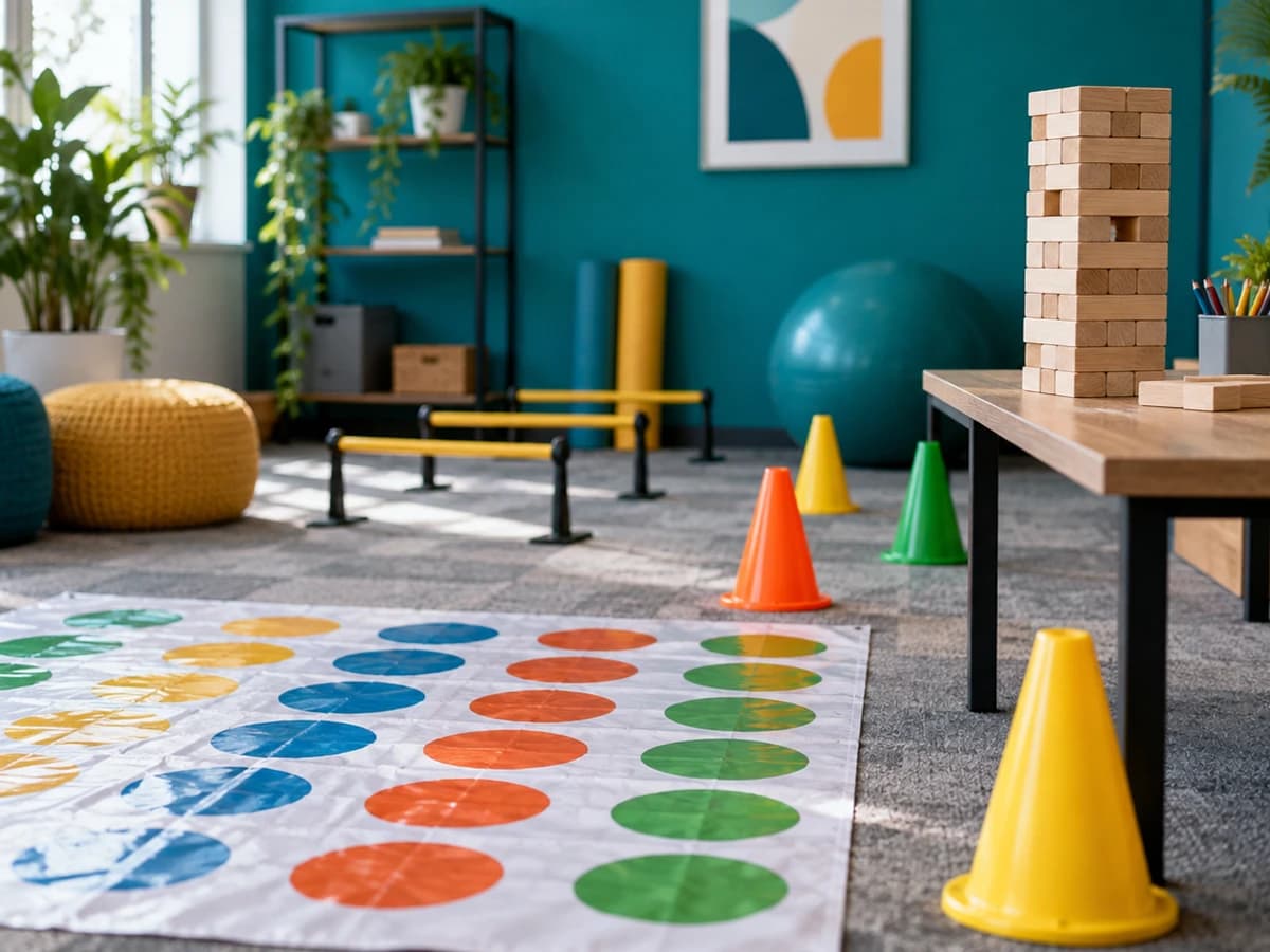10 beste Indoor-Bewegungsspiele für Teambuilding im Büro 2026 auf kleinem Raum